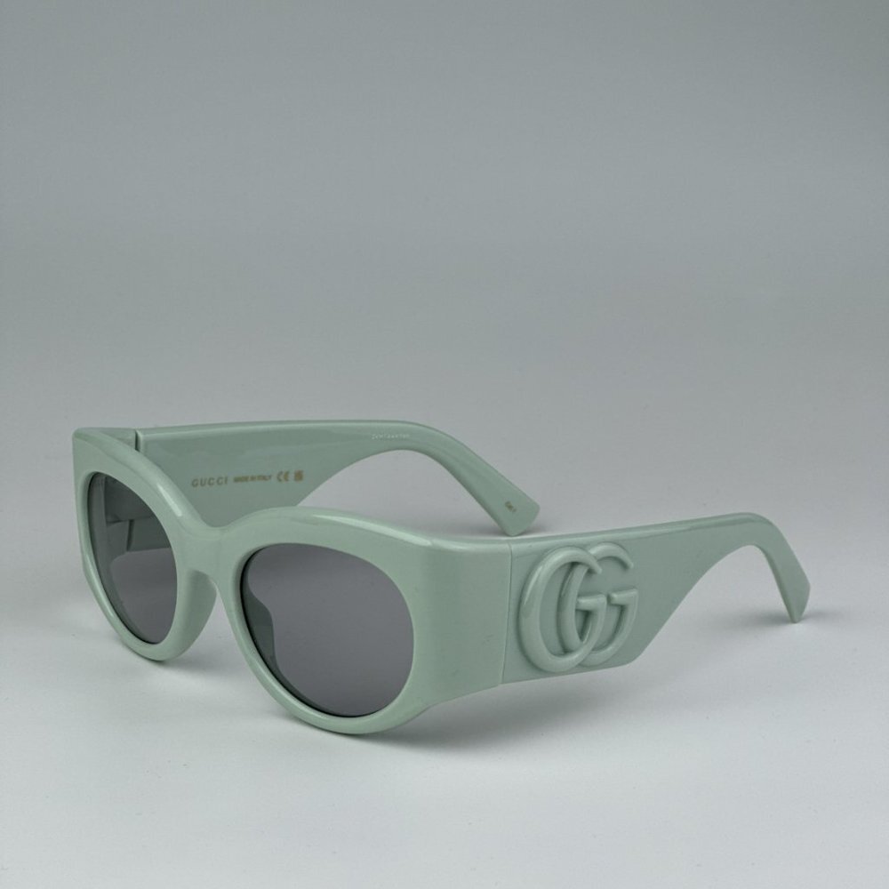 Gucci GG1544S 003 BRAND NEW Sunglasses Green Grey Unisex Oval